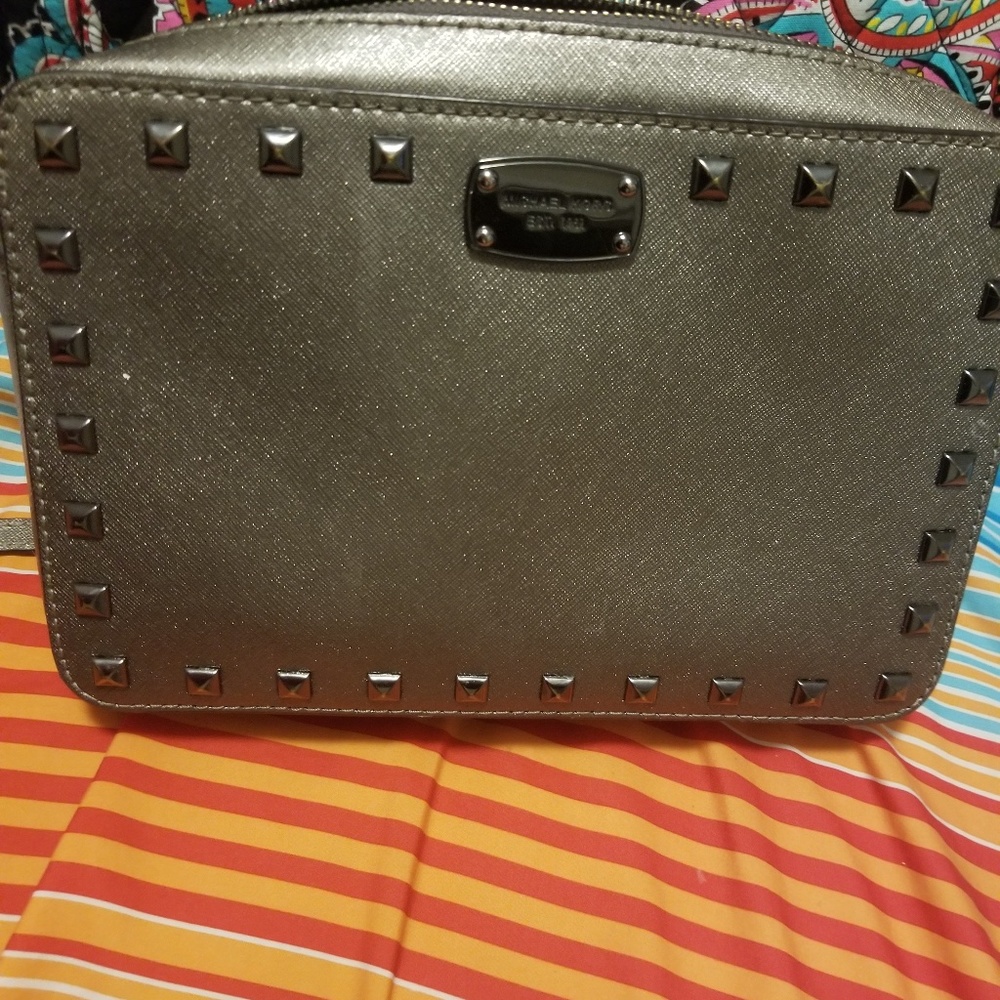 MK Saffiano Stud Crossbody